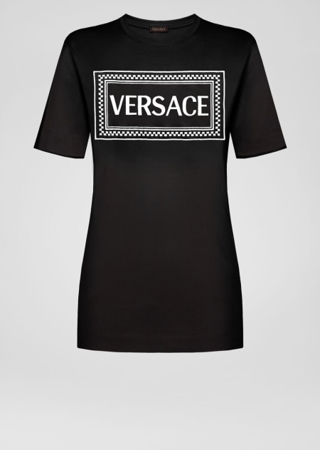 Versace 90s Vintage Logo T-shirt Dam - 965173BQR